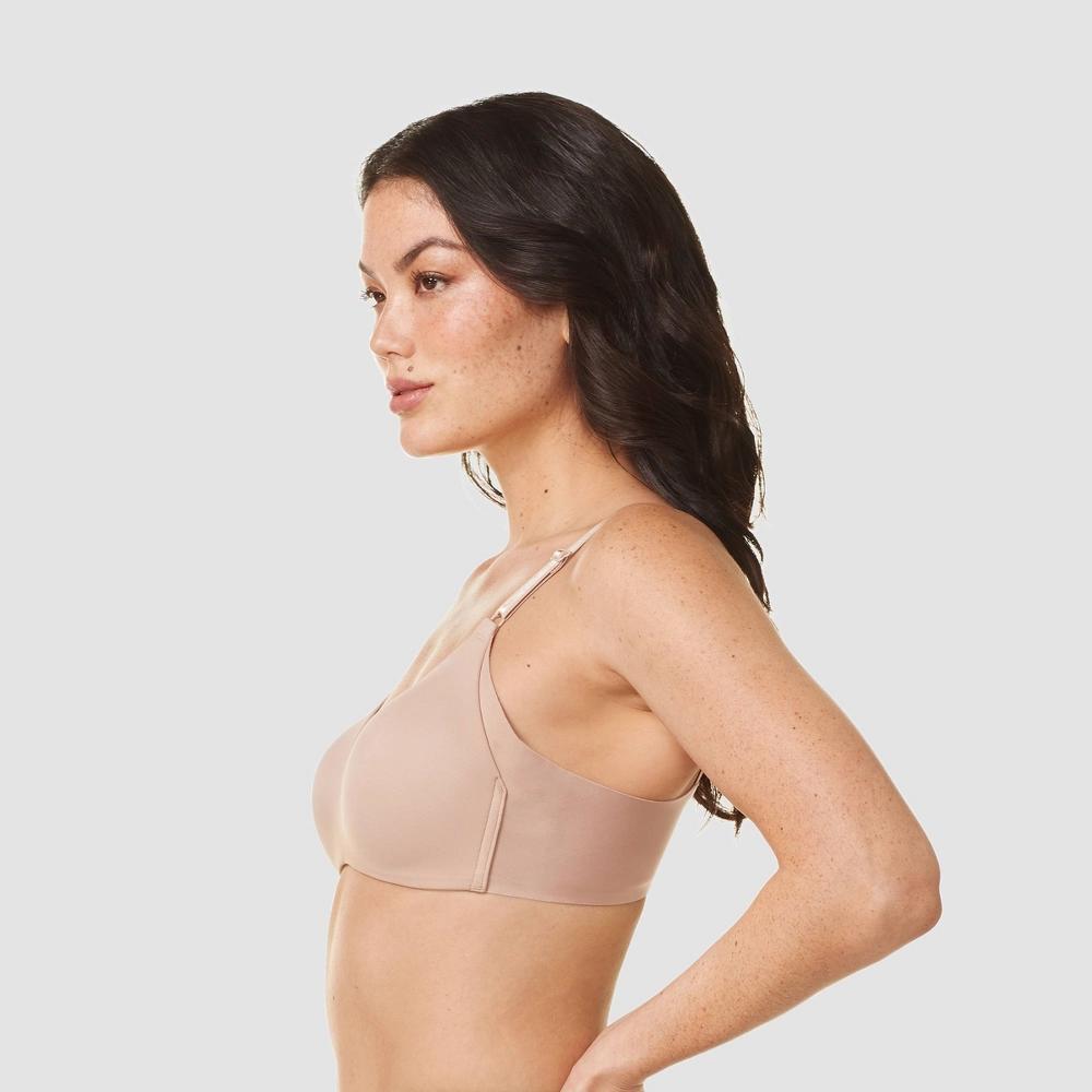 Simply Perfect by Warners Womens Underarm Smoothing Wire-Free Bra RM0561T - 38C Toasted Almond: Medium Support, Padded Cup Product Image