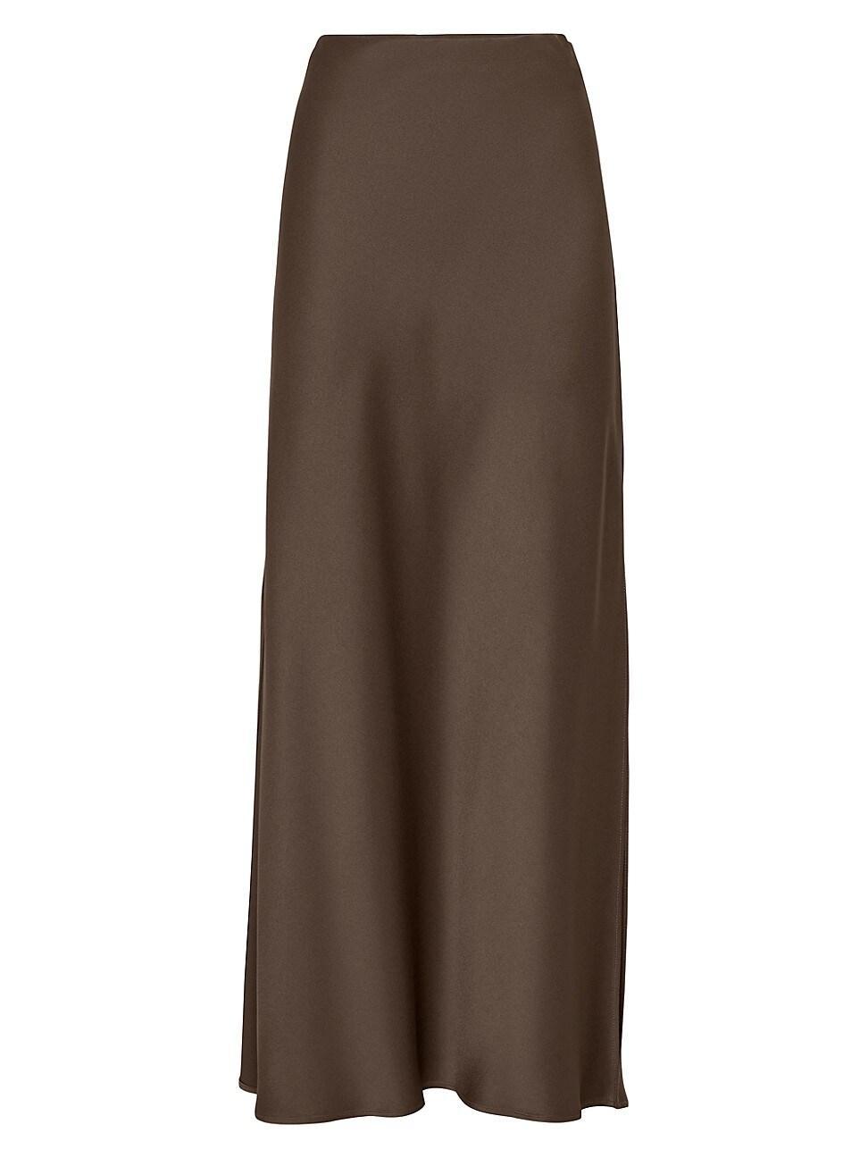 Womens Satin Cady Fluid Bias Cut Skirt Product Image