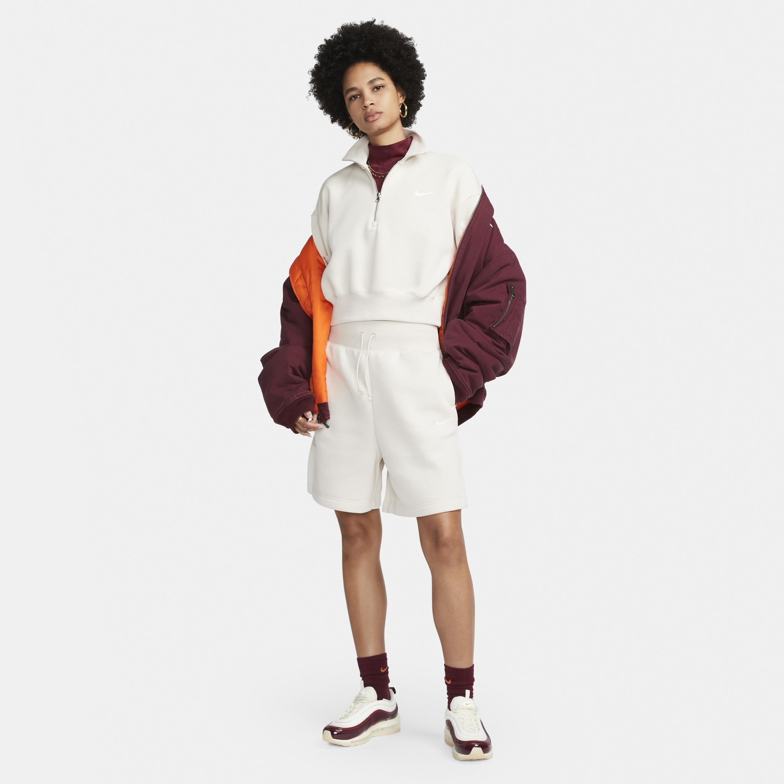Nike Sportswear Phoenix Fleece Women's 1/4-Zip Cropped Sweatshirt Product Image