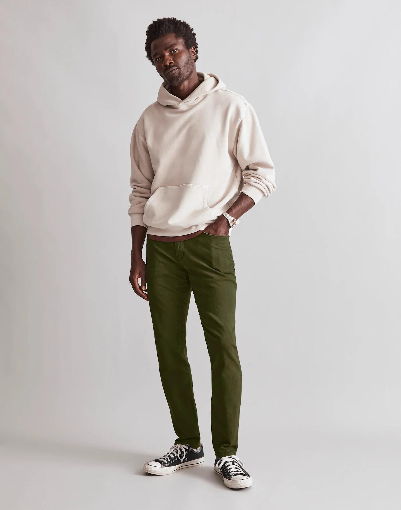 Garment-Dyed Athletic Slim Jeans Product Image