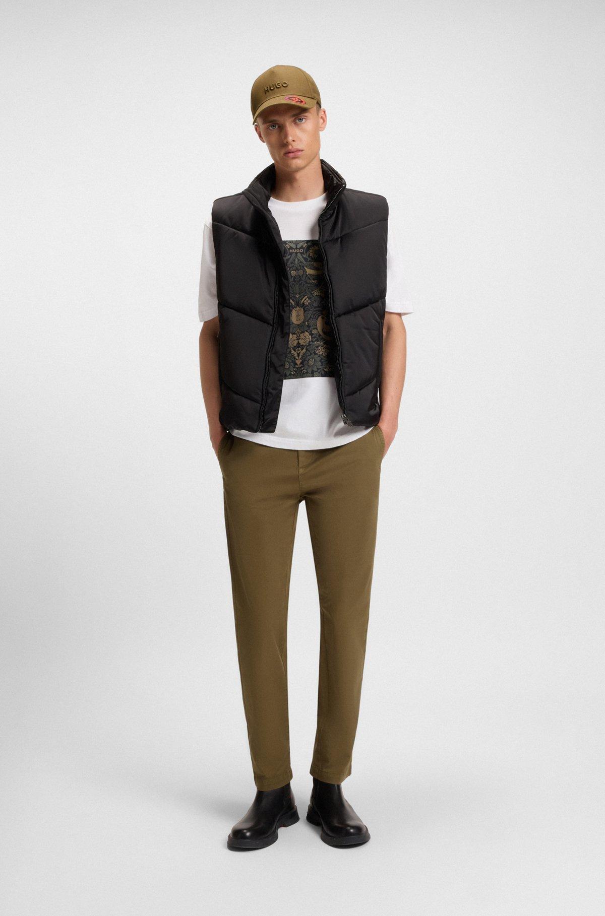 Slim-fit trousers in stretch-cotton gabardine Product Image
