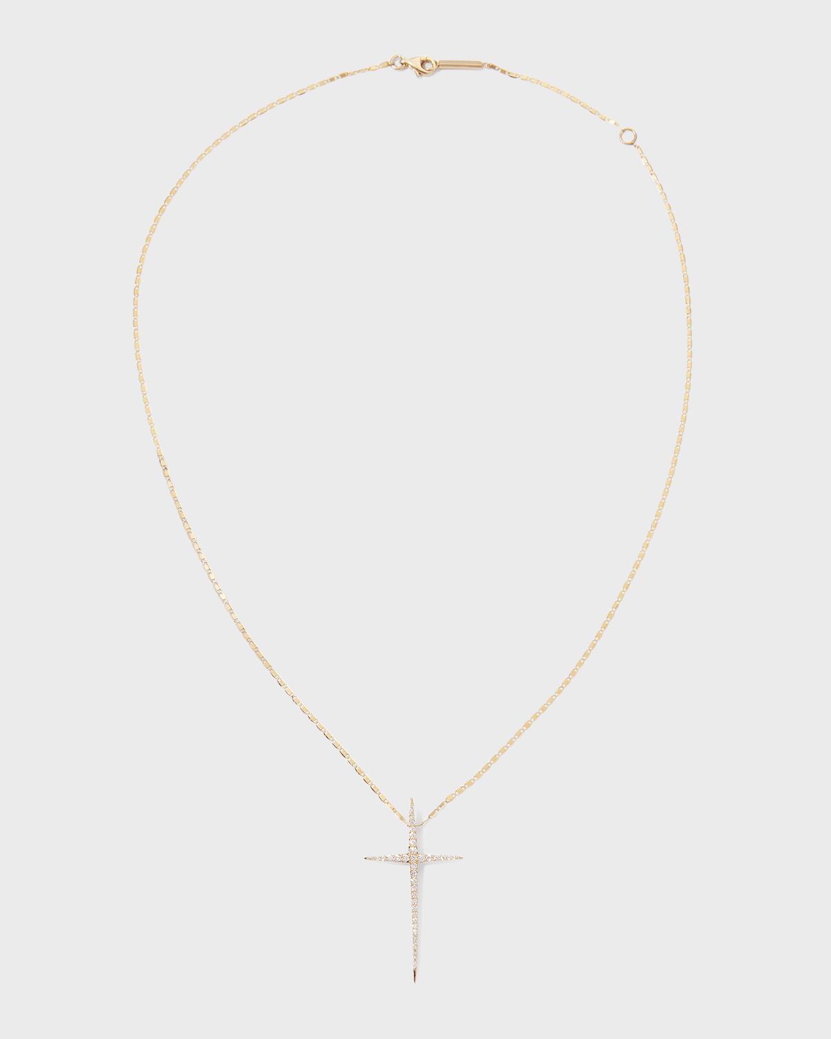Flawless Skinny Pointed Cross Pendant Necklace Product Image