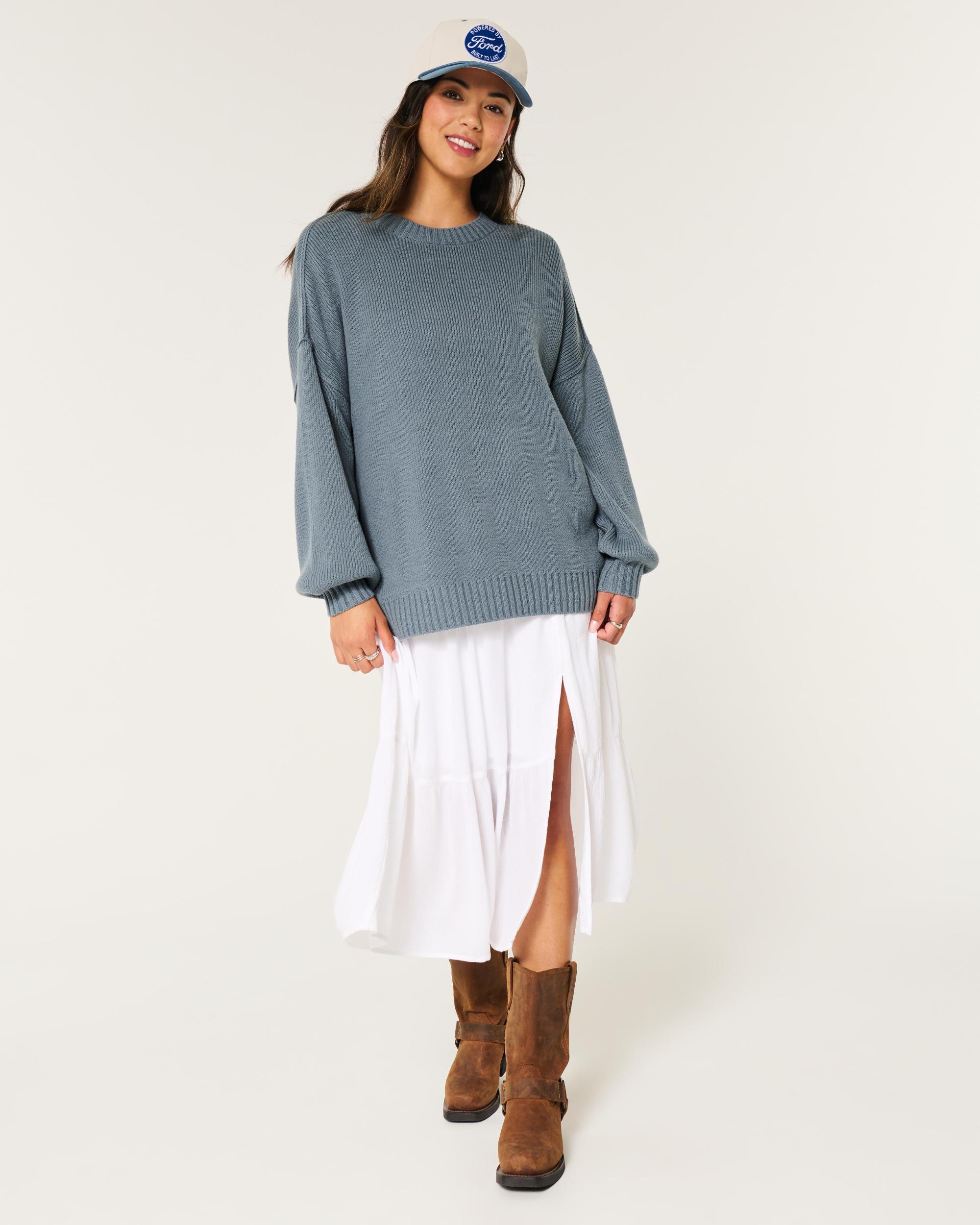 Oversized Crew Sweater Product Image