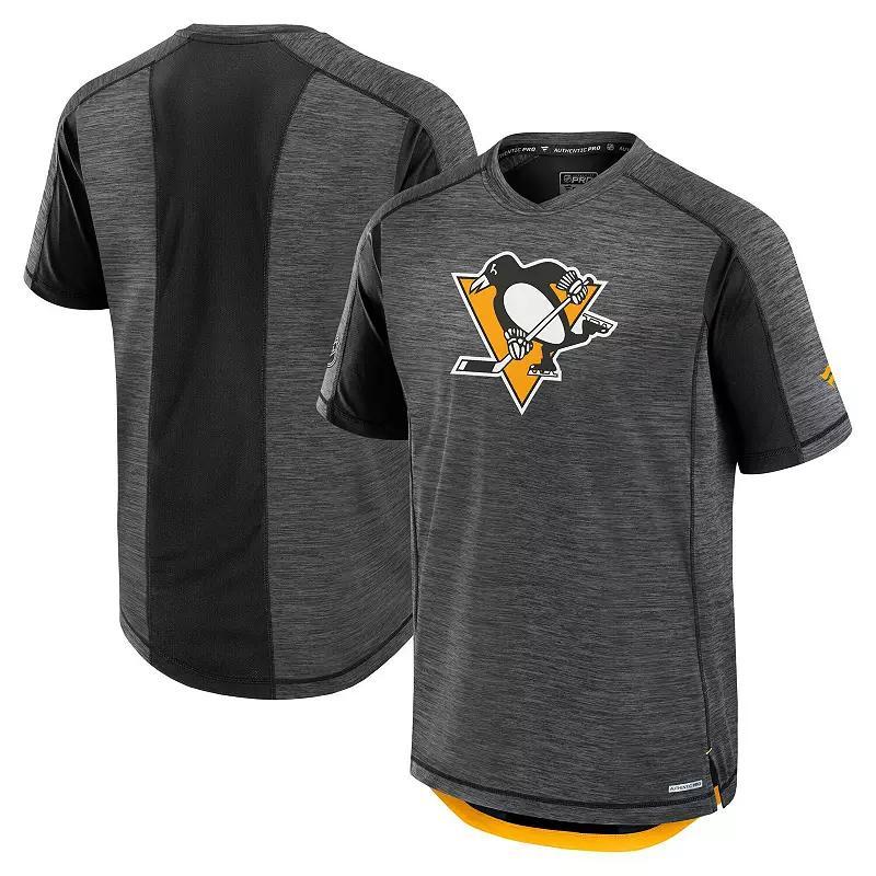 Men's Fanatics Black Pittsburgh Penguins Authentic Pro Rink Tech T-Shirt, Size: Large Product Image