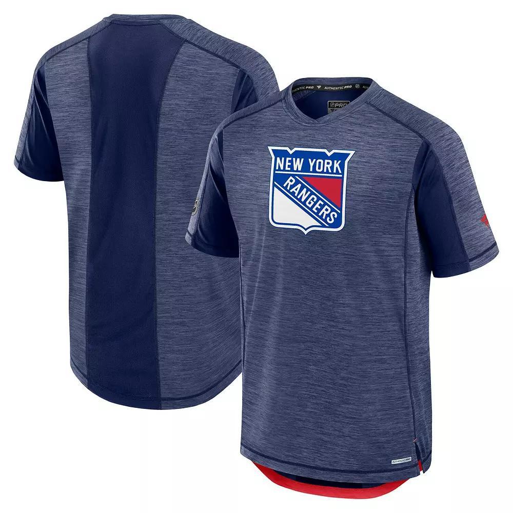 Men's Fanatics Navy New York Rangers Authentic Pro Rink Tech T-Shirt, Size: 2XL, Ran Blue Product Image
