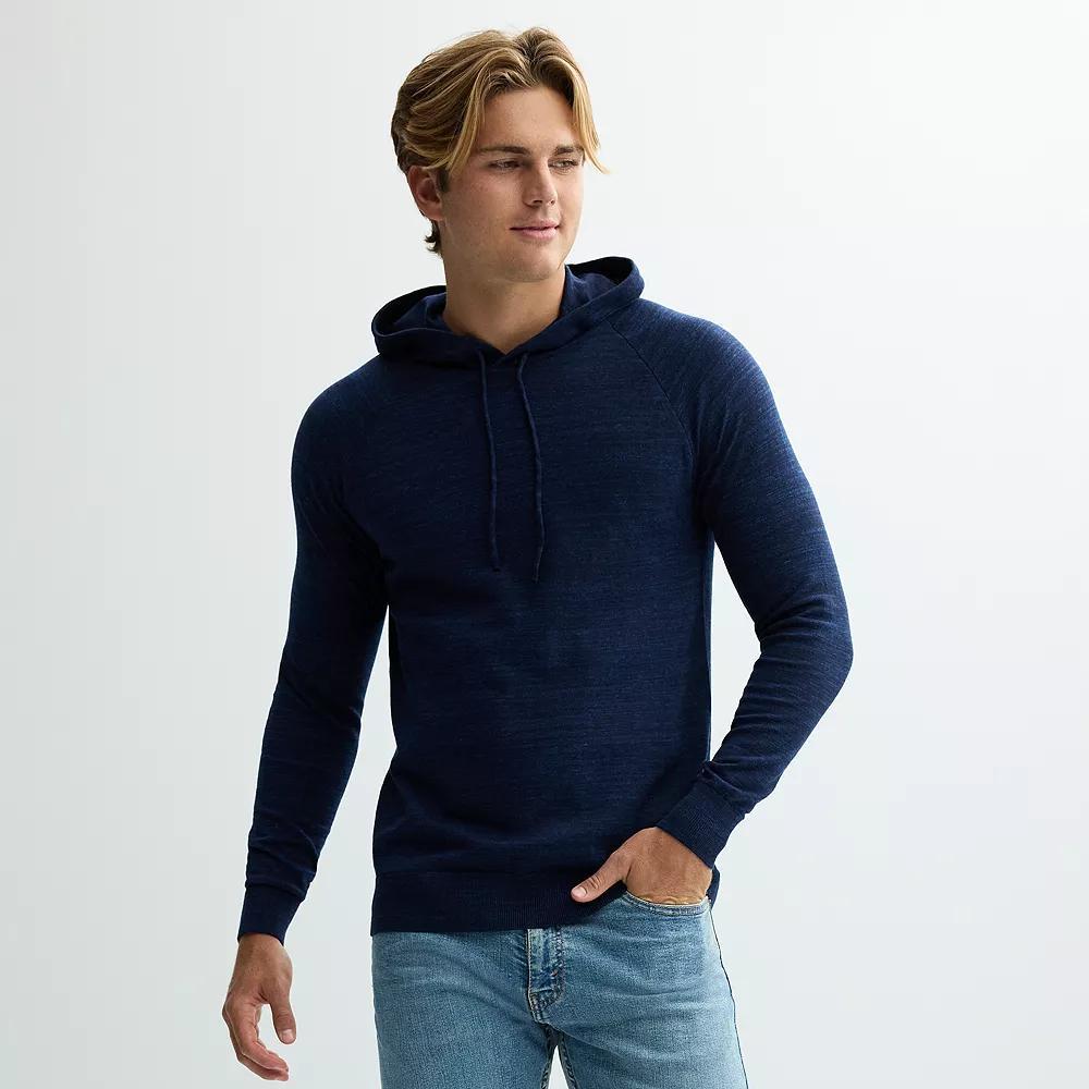 Men's Sonoma Goods For Life® Sweater Pullover Hoodie, Size: XL, Navy Black Grey Product Image
