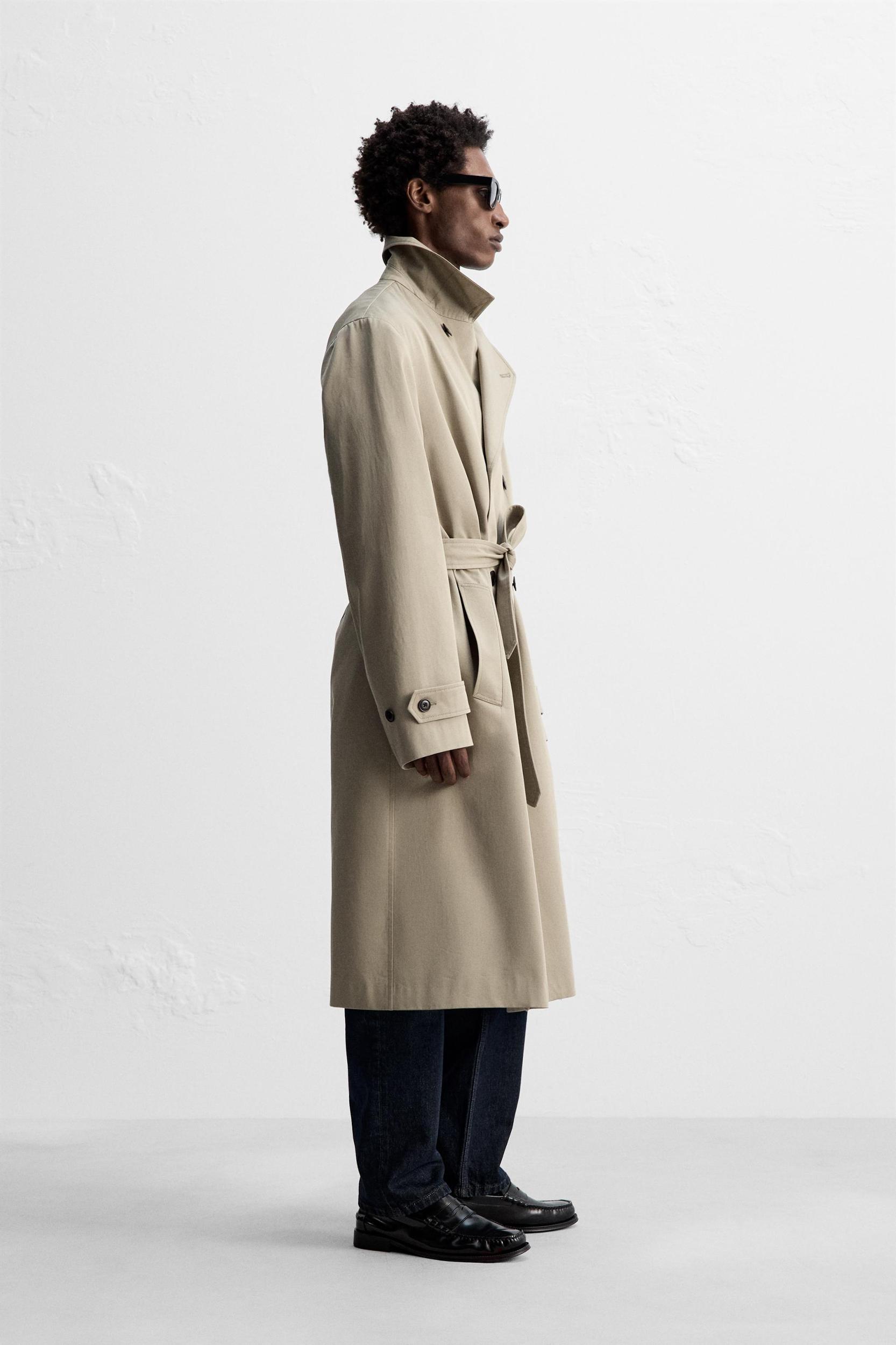 WATER REPELLENT LONG TRENCH COAT Product Image
