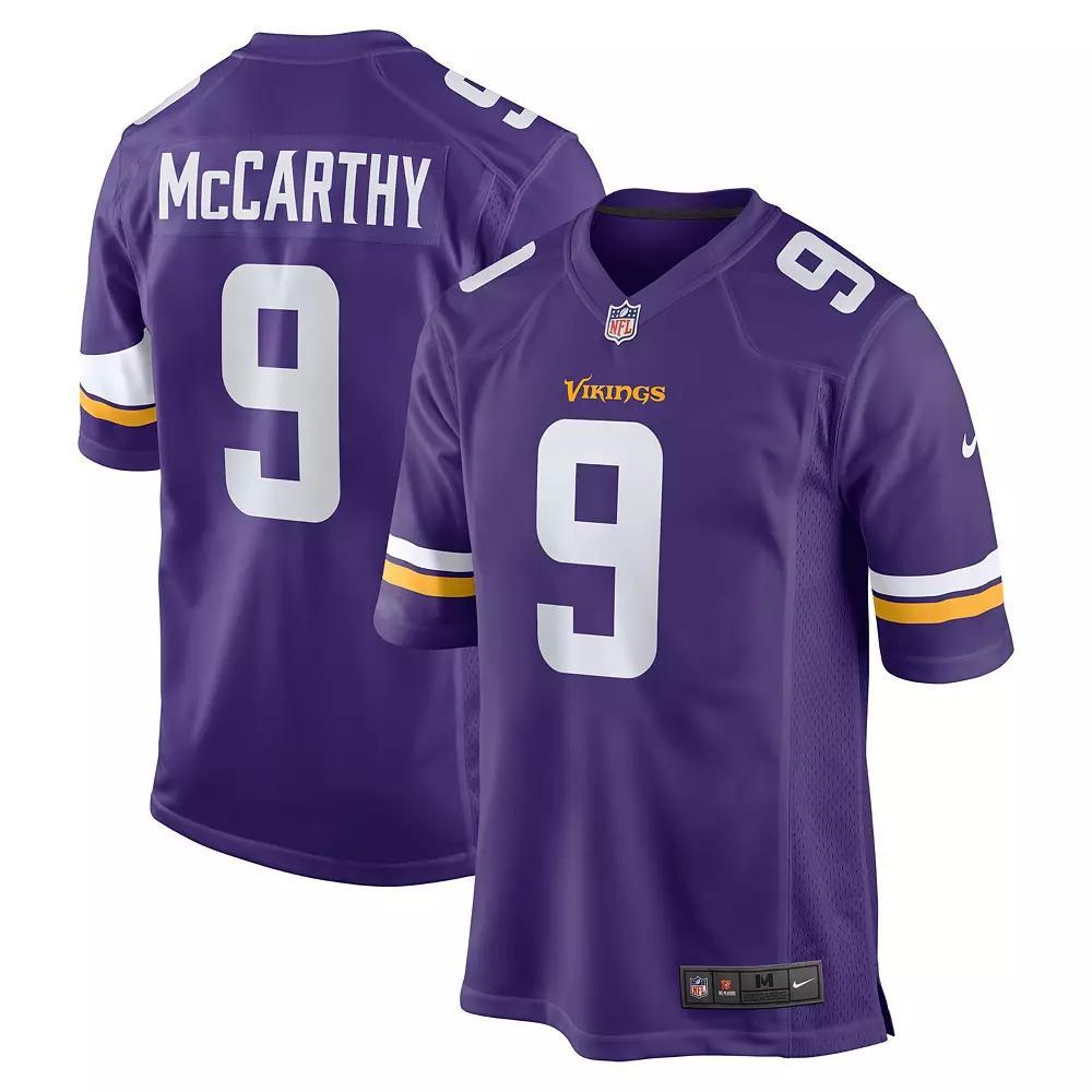 Men's Nike J.J. McCarthy Purple Minnesota Vikings Player Game Jersey, Size: Large Product Image