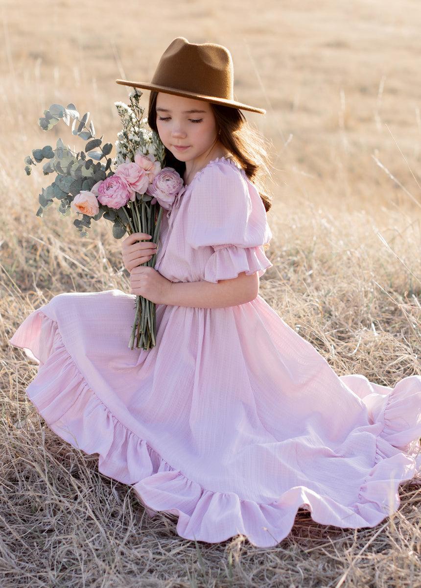 Gwenola Dress in Lilac Girls Product Image