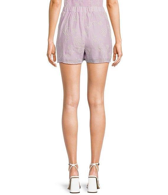 I.N. San Francisco Floral Print Mini Ruffle Overlay Coordinating Skort Product Image