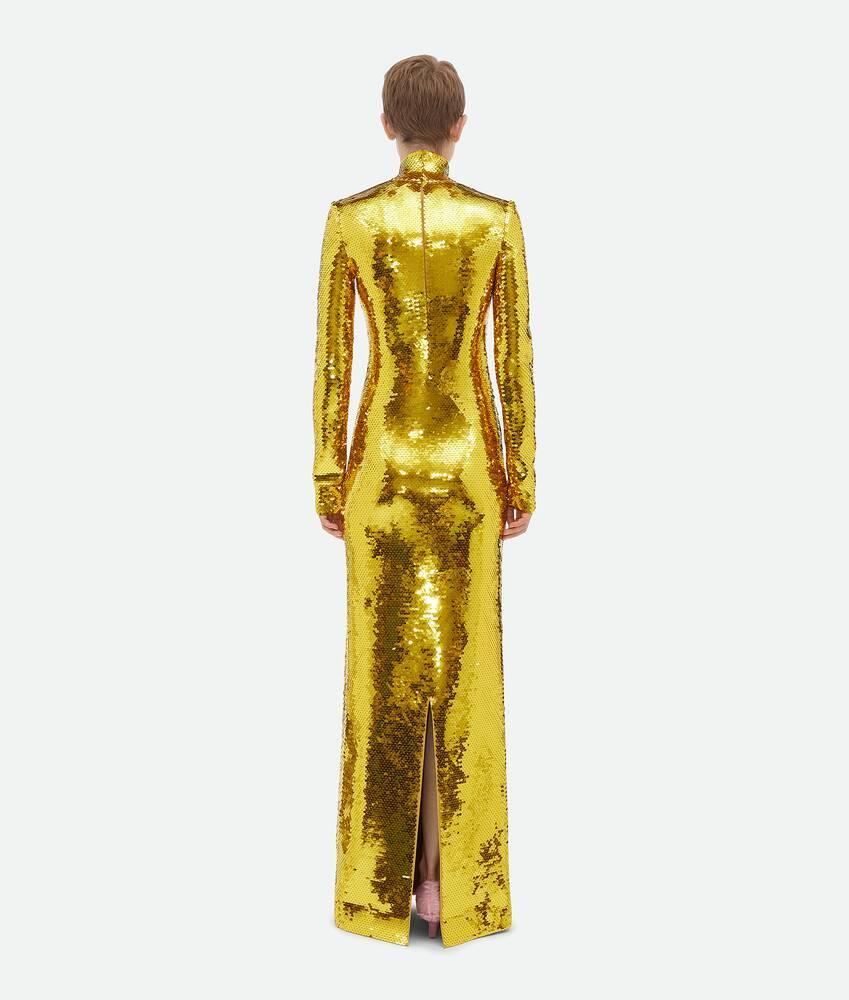 Women's Sequins Viscose Dress  in Gold Product Image