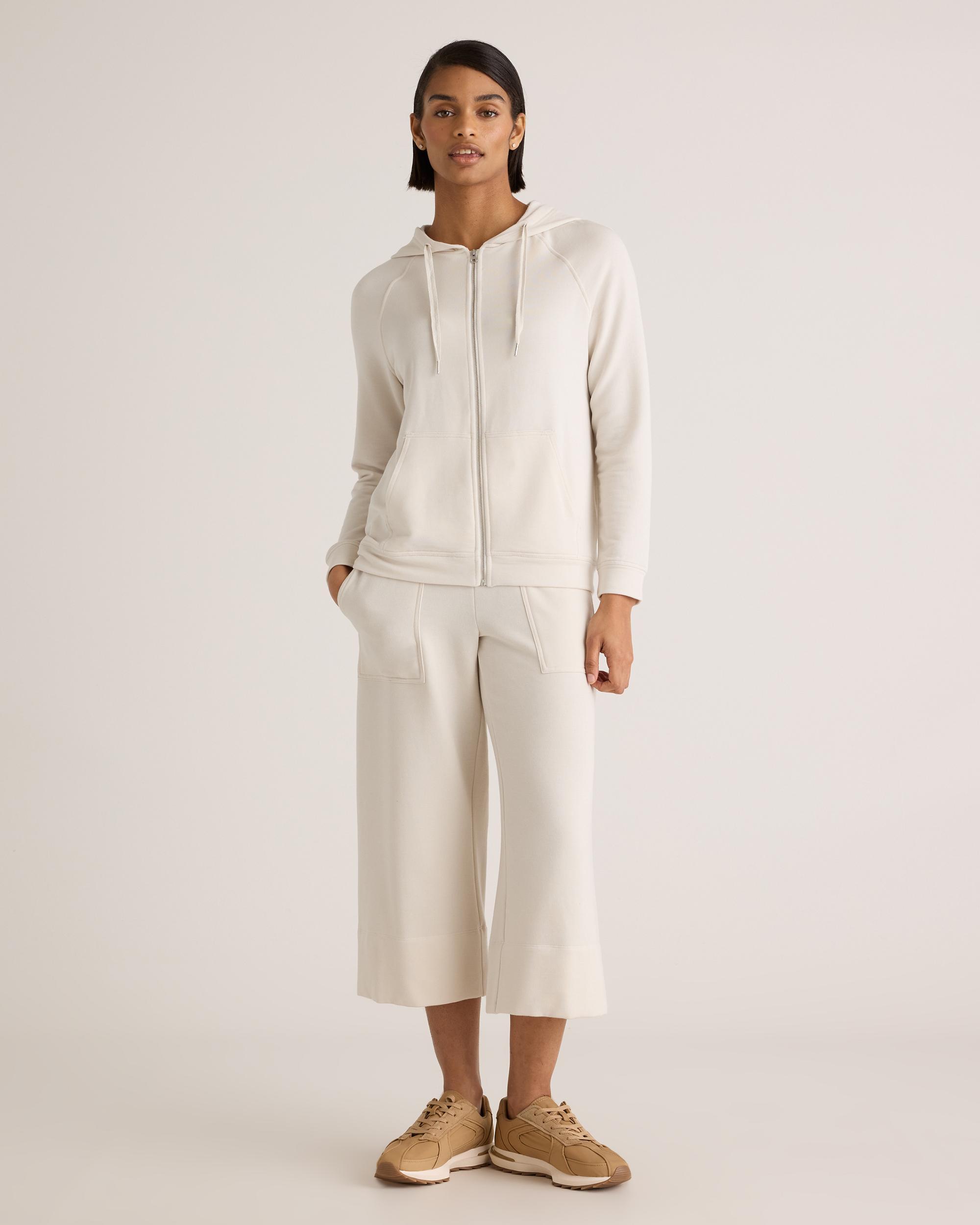 Quince | Women's SuperSoft Fleece Zip Up Hoodie Lenzing Modal Product Image