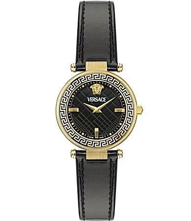 Reve IP Yellow Gold Leather Strap Watch, 35mm Product Image