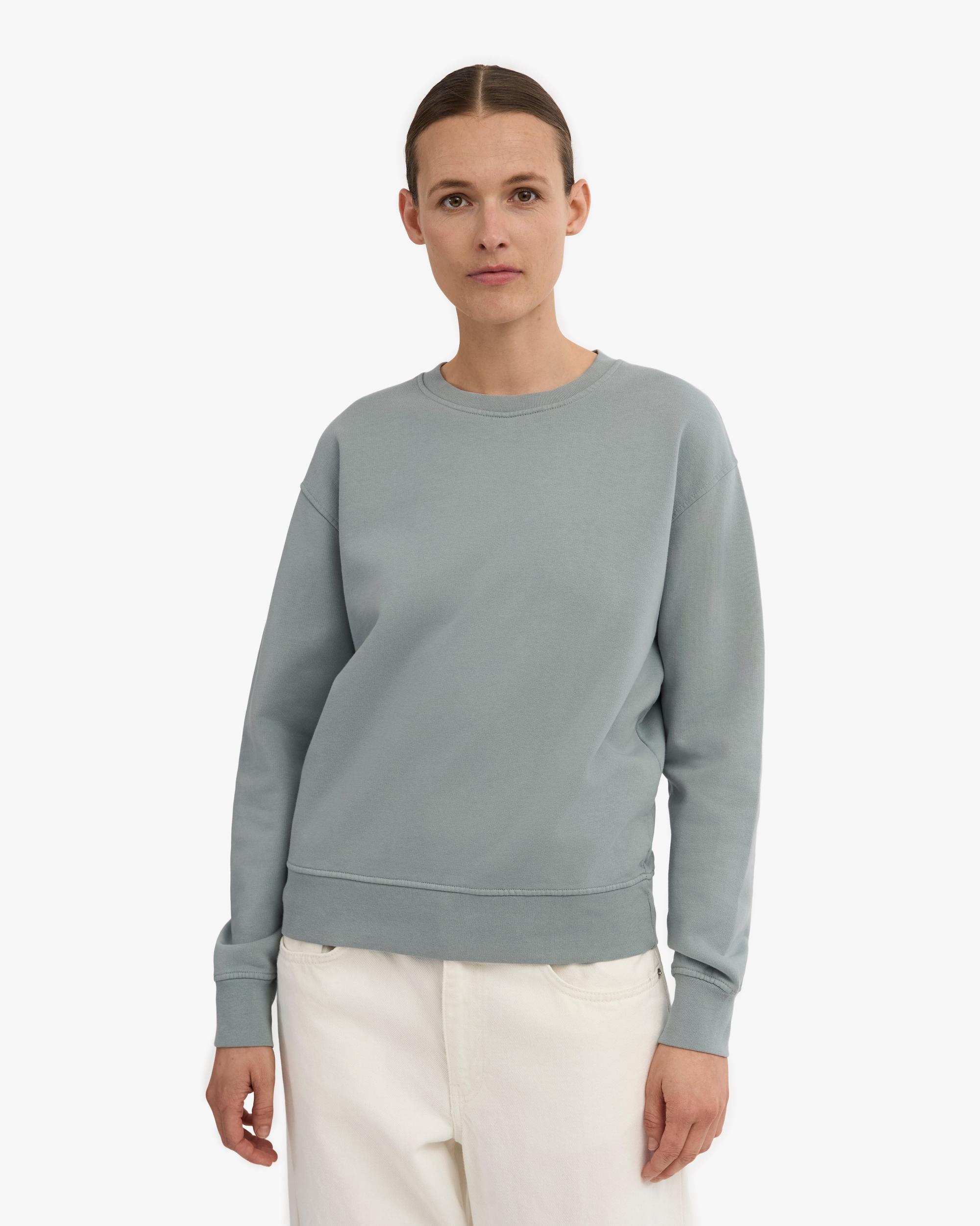 Women Classic Organic Crew - Steel Blue Product Image