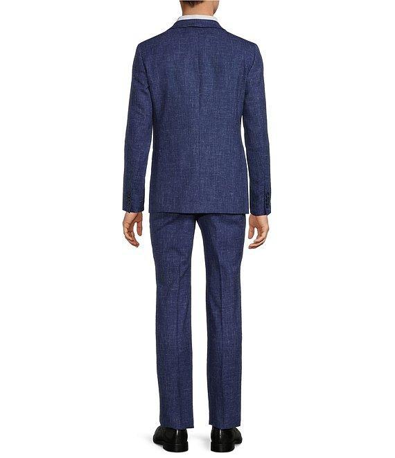 John Varvatos Slim Fit Flat Front Fancy Solid 2-Piece Suit Product Image