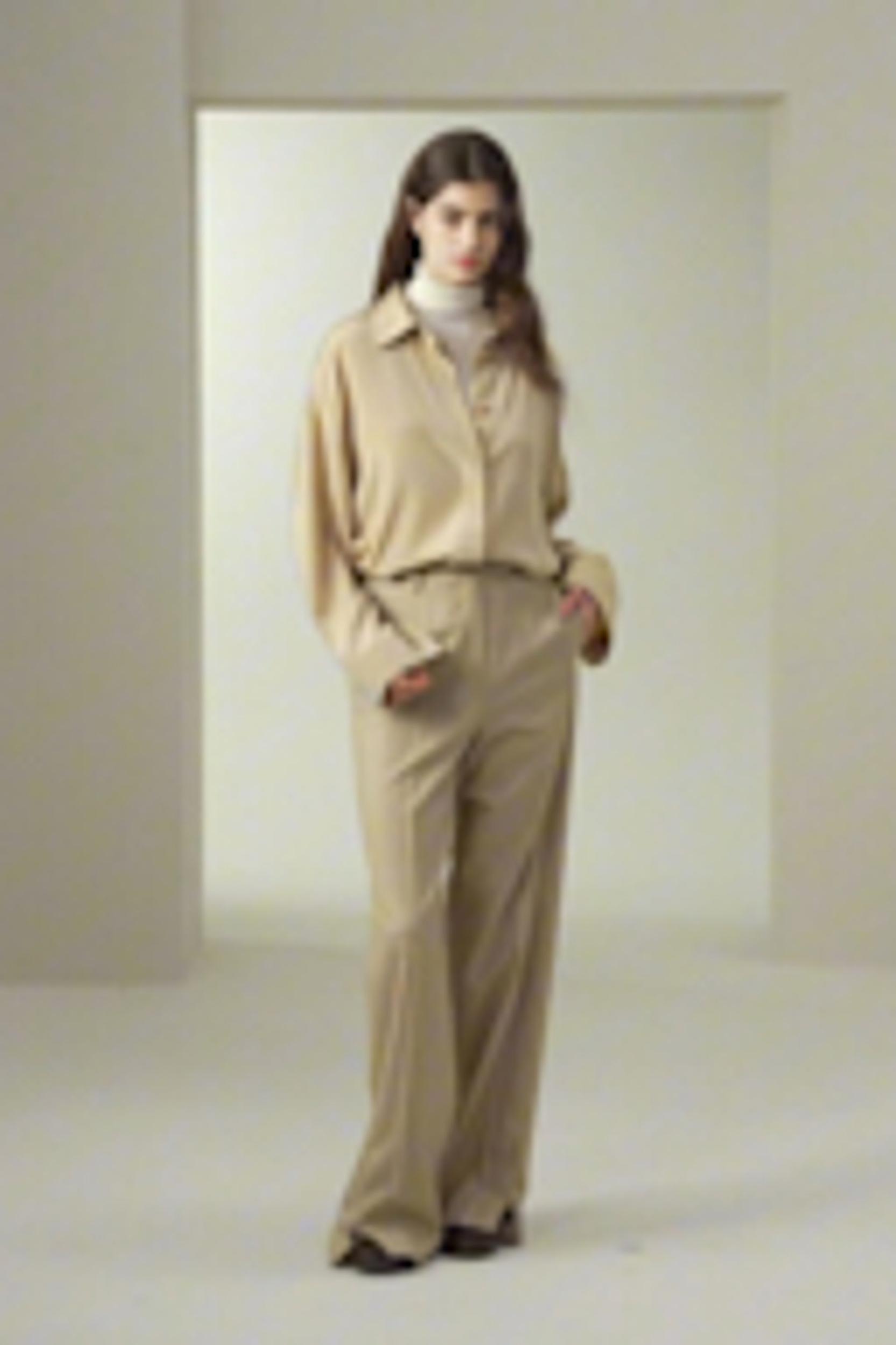 Relaxed Fit Drape Oversized Silk Shirt Product Image