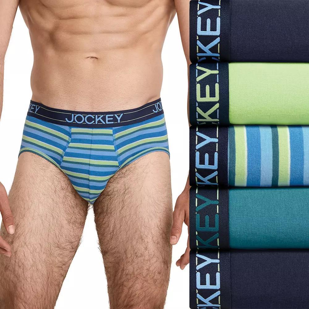 Men's Jockey® 5-Pack Cotton Blend Brief, Size: Large, Shower Team Product Image
