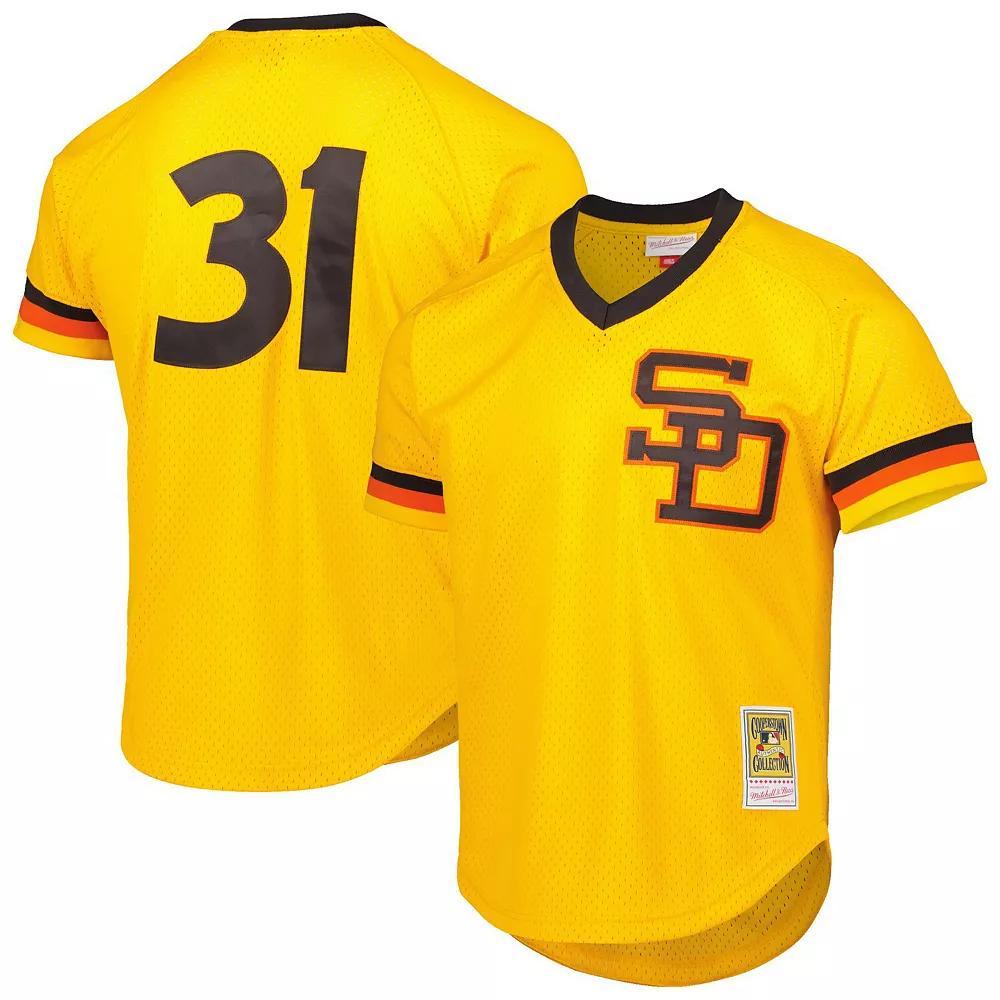 Men's Mitchell & Ness Dave Winfield Gold San Diego Padres Cooperstown Collection Mesh Batting Practice Jersey, Size: Small Product Image