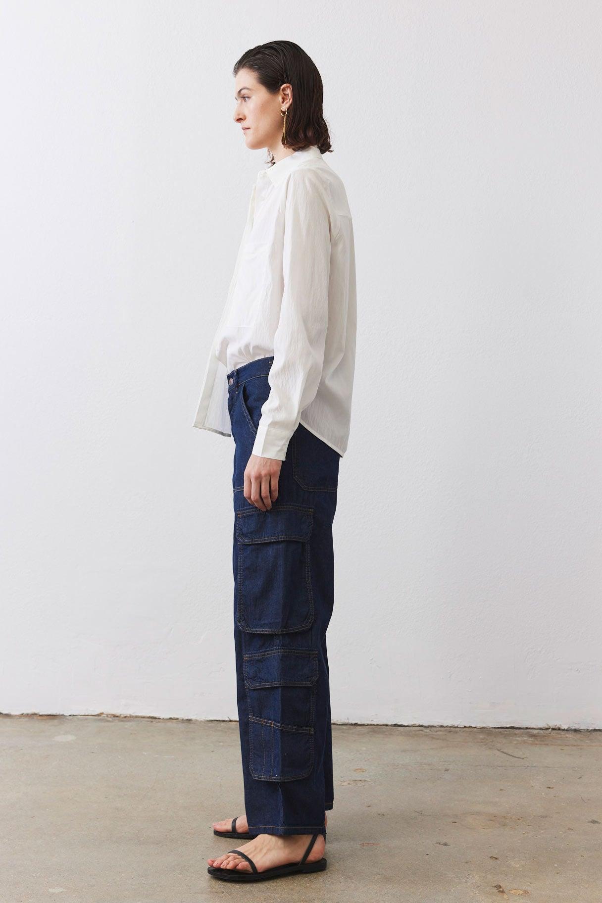 The Off Duty Light Denim Cargo Pants Product Image