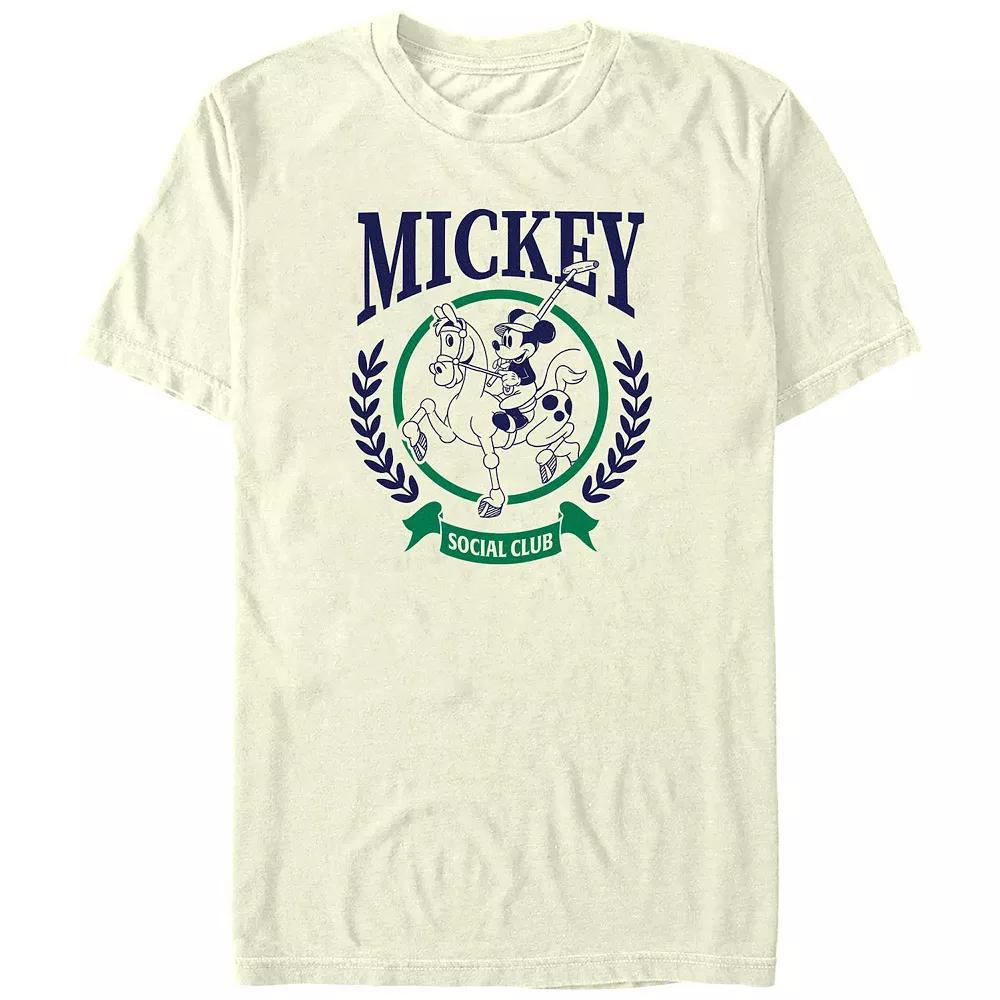 Disney's Mickey Mouse Polo Player Men's Graphic Tee, Size: Medium, Natural Product Image