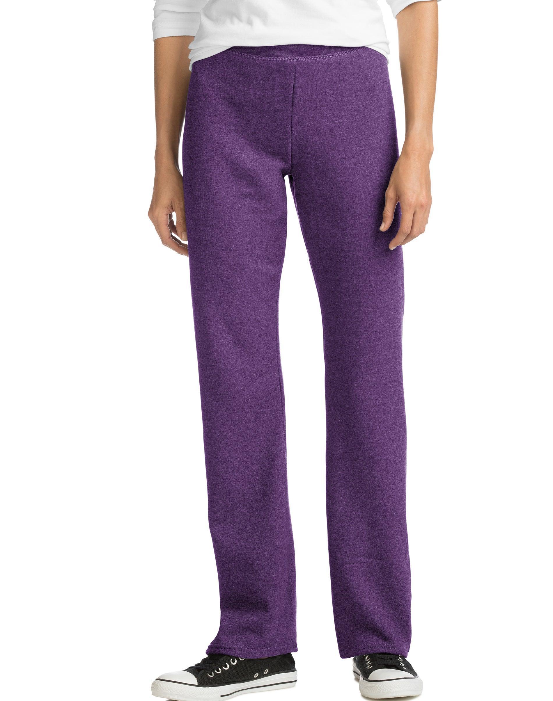 Hanes EcoSmart Womens Fleece Sweatpants with Open Bottom Legs, 30.5 Light Steel S Product Image