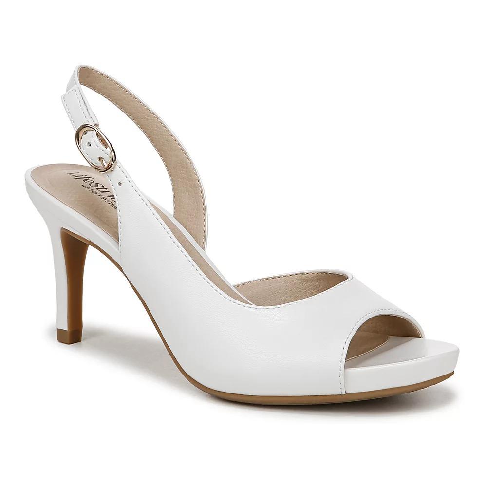 LifeStride Teller 2 Women's Slingback Pumps, Size: 8.5, Bright White Product Image