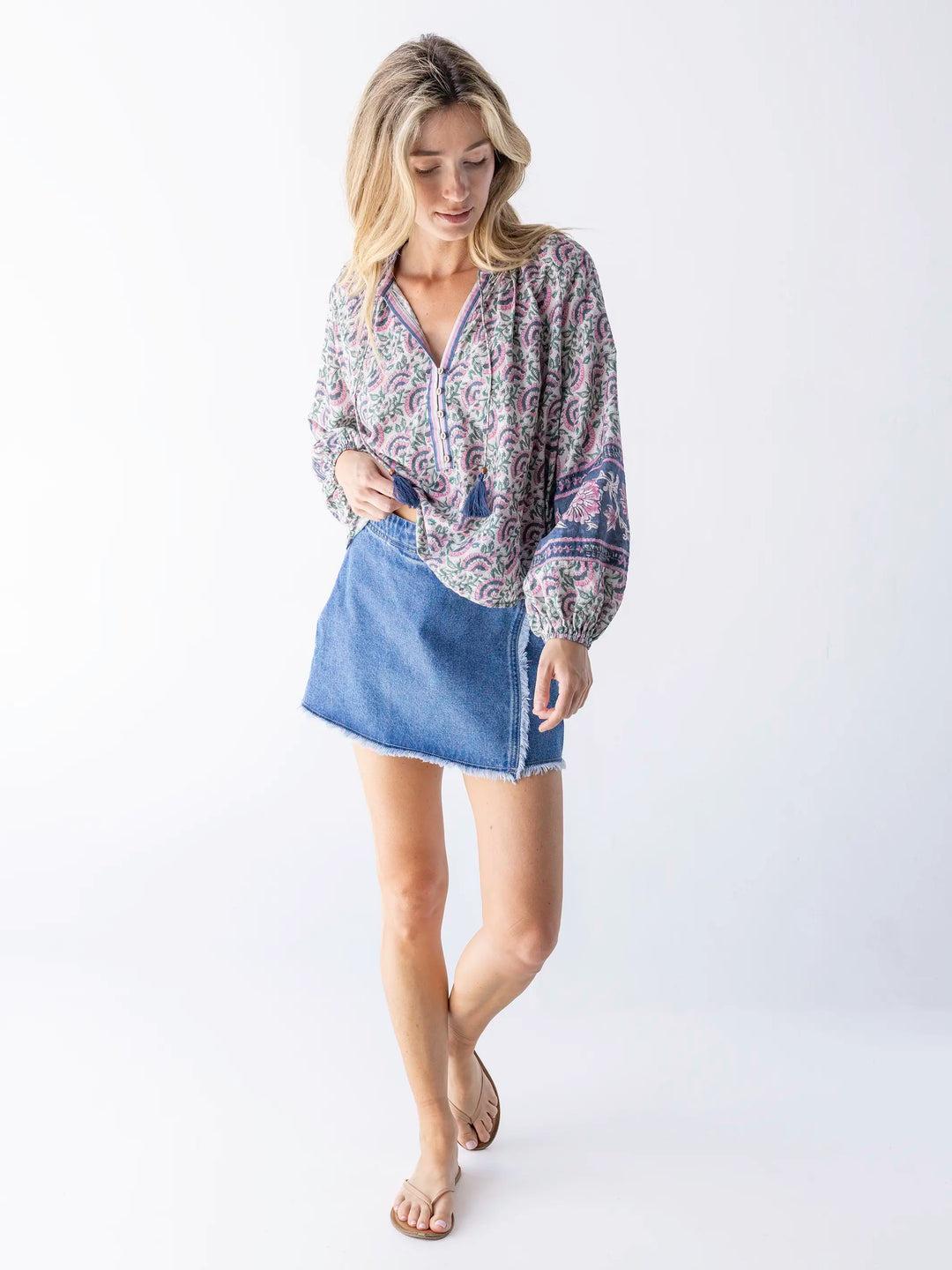 Denim Mini Skirt Product Image