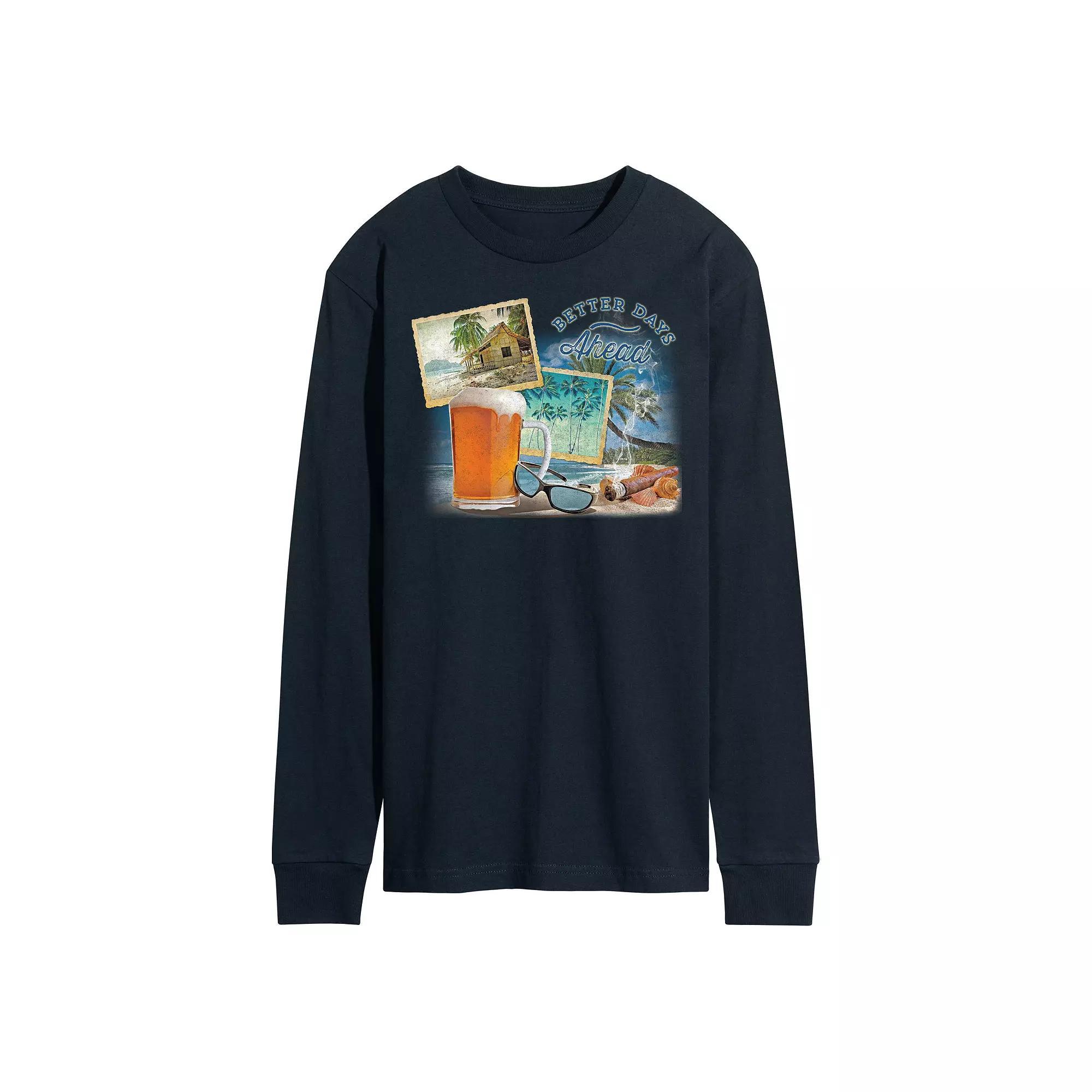 Mens Better Days Ahead Graphic Tee Blue Product Image