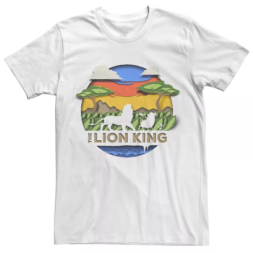 Disney's The Lion King Paper Cut Out Hakuna Matata Men's Tee, Size: Medium, White Product Image