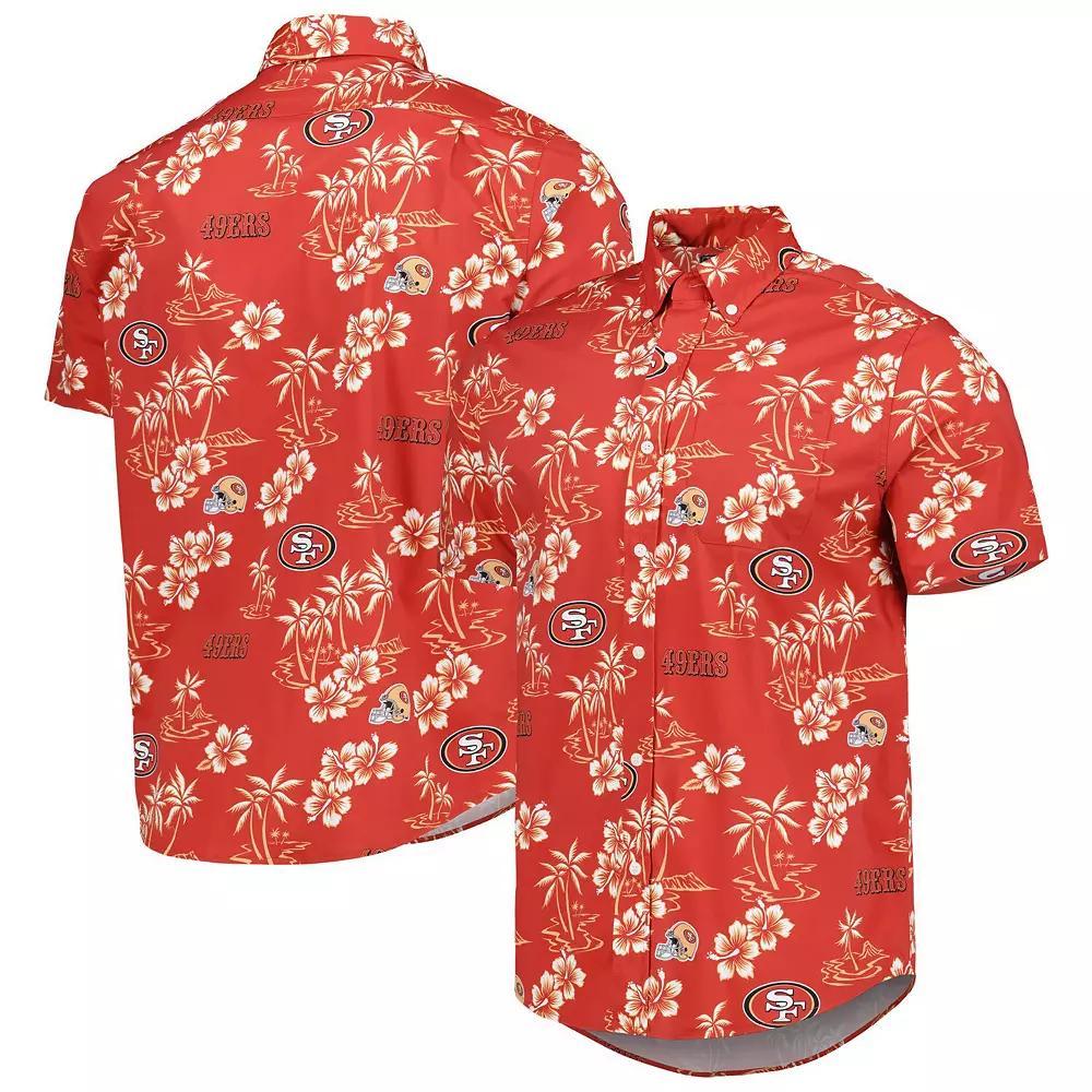 Men's Reyn Spooner Scarlet San Francisco 49ers Kekai Button-Up Shirt, Size: Small, Red Product Image