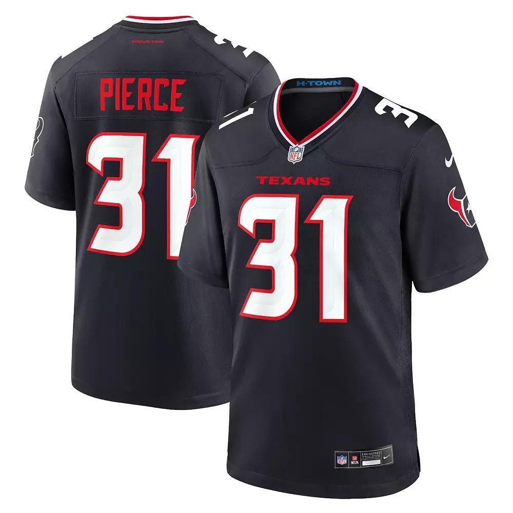 Men's Nike Dameon Pierce Navy Houston Texans Game Jersey, Size: Small, Blue Product Image