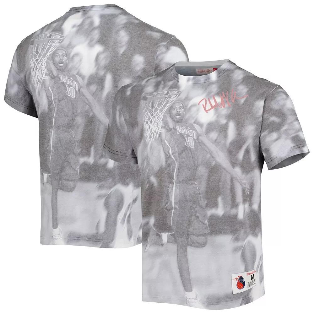 Men's Mitchell & Ness Rasheed Wallace Gray Detroit Pistons Above The Rim Sublimated T-Shirt, Size: Small, Pis Grey Product Image