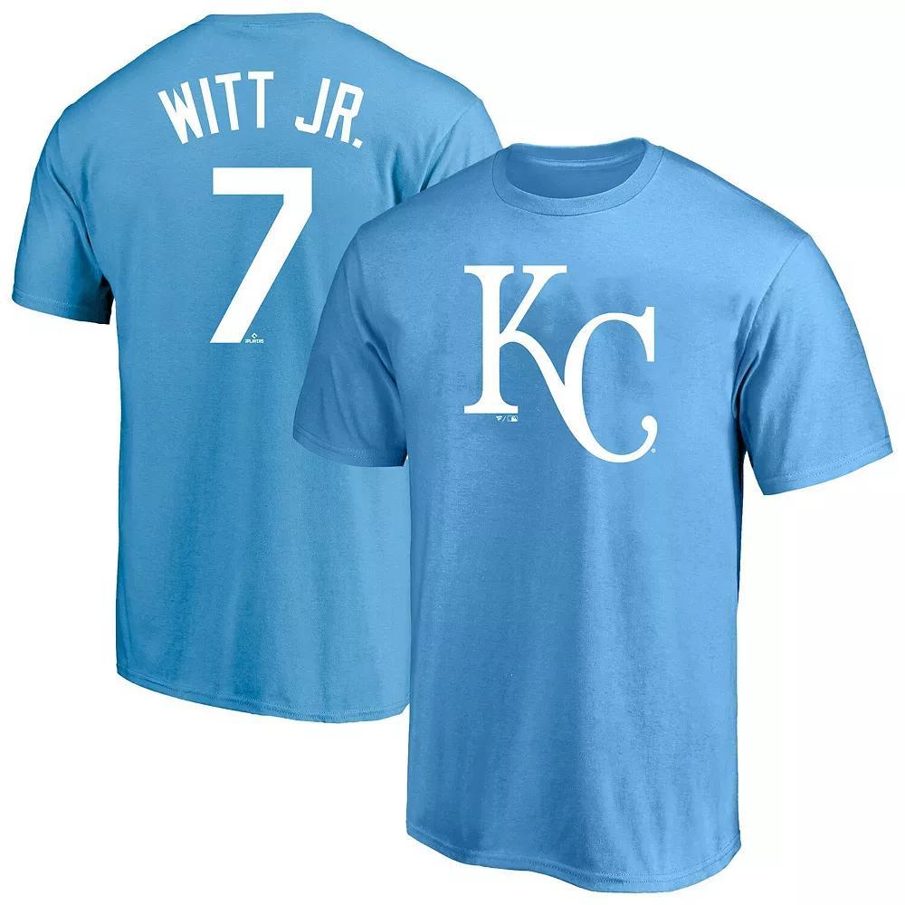 Men's Profile Bobby Witt Jr. Royal Kansas City Royals Big & Tall Player Name & Number T-Shirt, Size: 2XB, Blue Product Image