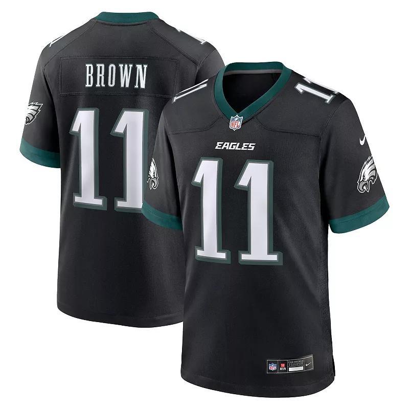 Men's Nike A.J. Brown Black Philadelphia Eagles Alternate Game Jersey, Size: Small Product Image