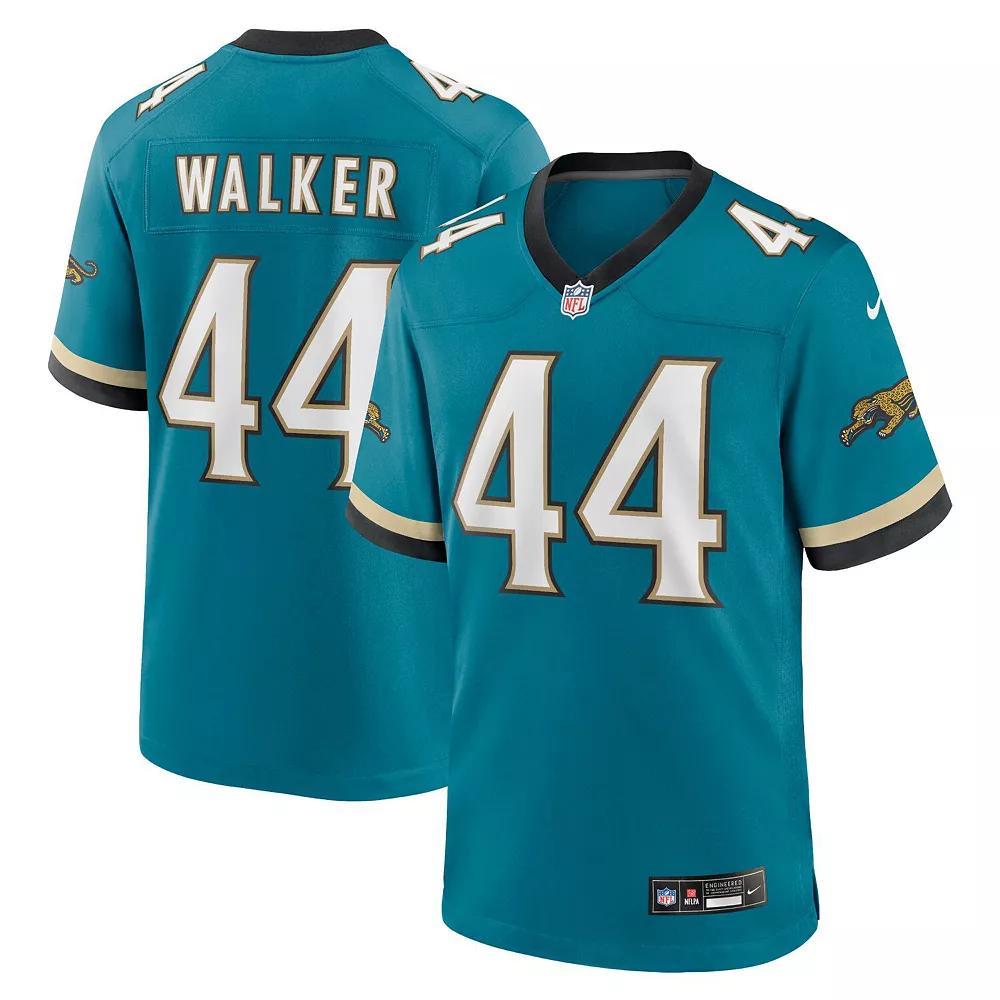 Men's Nike Travon Walker Teal Jacksonville Jaguars Prowler Throwback Player Game Jersey, Size: Large, Blue Product Image