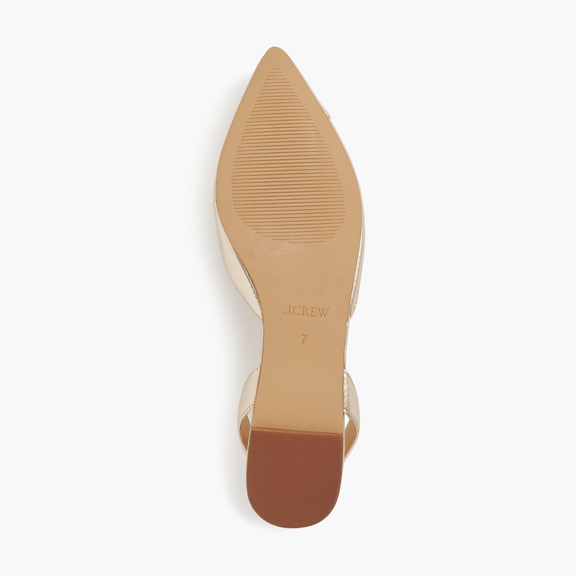 Metallic slingback flats Product Image