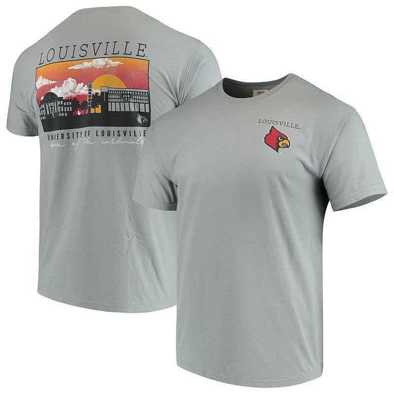 Men's Gray Louisville Cardinals Team Comfort Colors Campus Scenery T-Shirt, Size: Medium, Grey Product Image