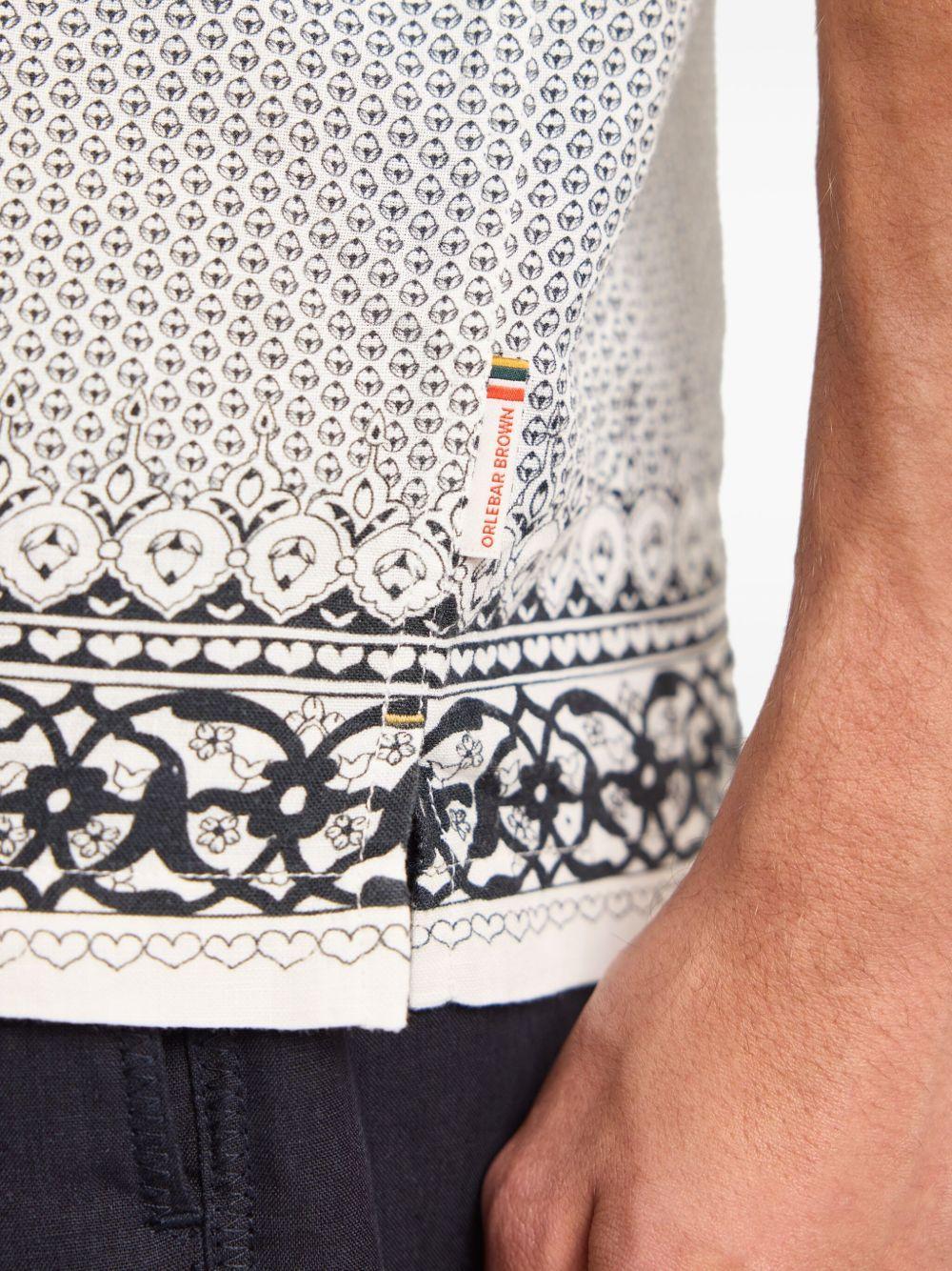 Maitan patterned linen shirt Product Image