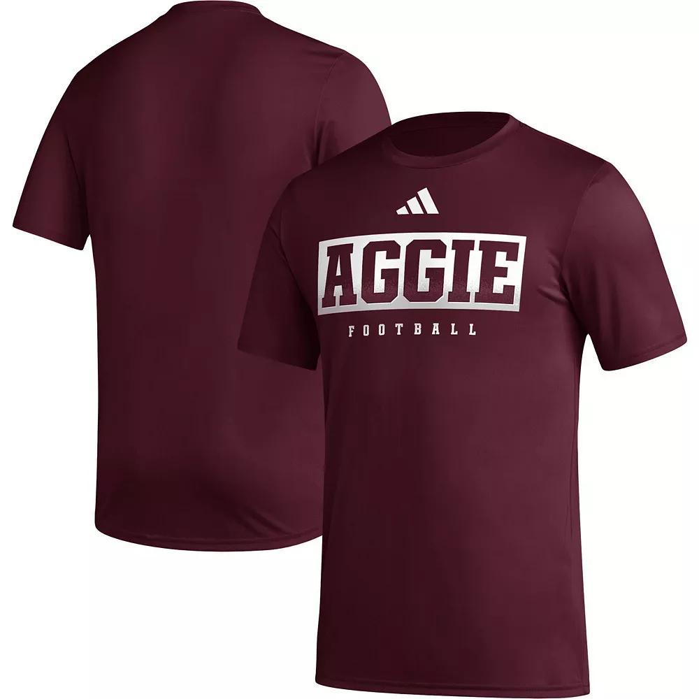 Men's adidas Maroon Texas A&M Aggies Football Practice AEROREADY Pregame T-Shirt, Size: 2XL, Red Product Image
