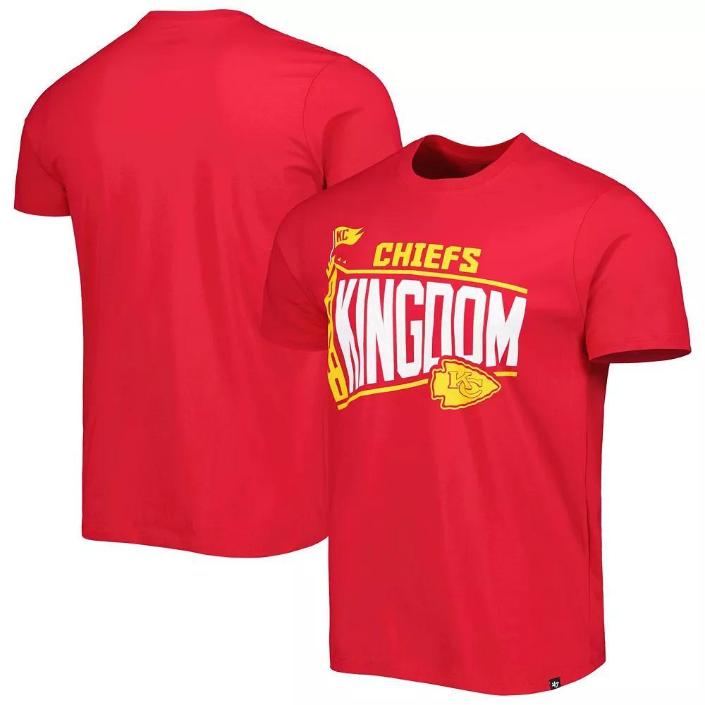 Men's '47 Red Kansas City Chiefs Logo Regional Super Rival T-Shirt, Size: 2XL Product Image