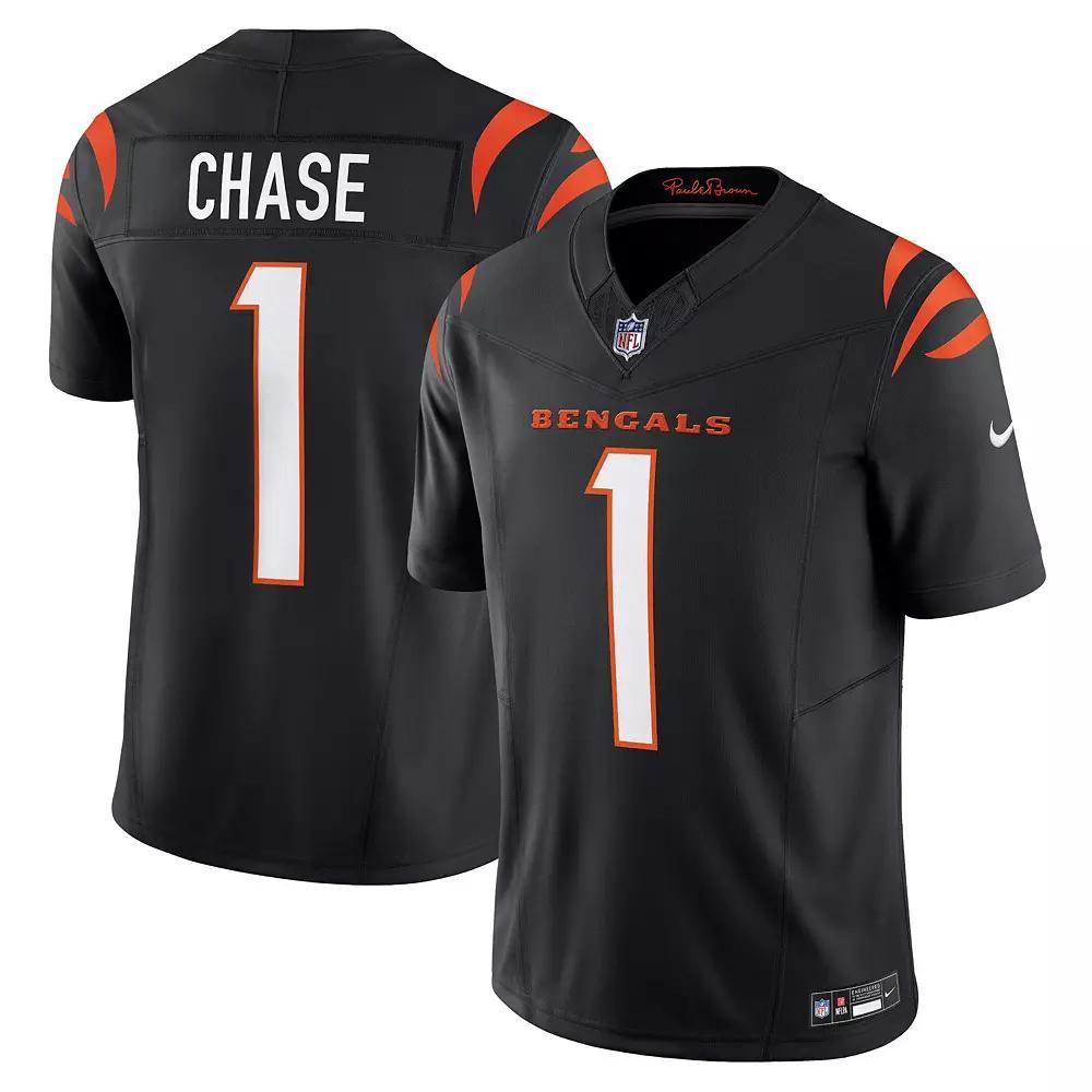 Men's Nike Ja'Marr Chase Black Cincinnati Bengals Vapor F.U.S.E. Limited Jersey, Size: Medium Product Image