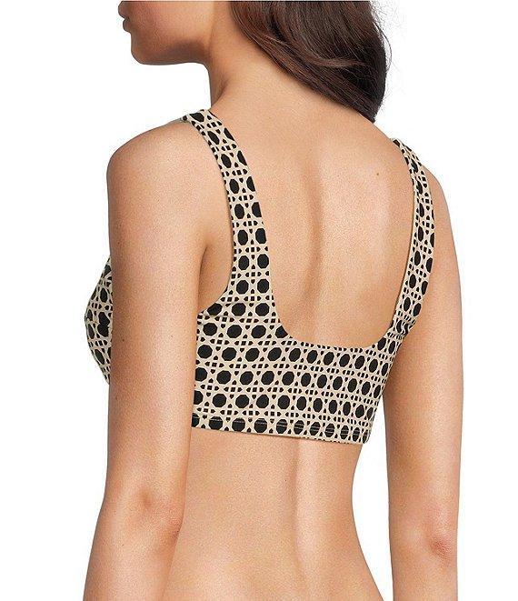 Alex Marie Signature Sculpt Geo Lattice Mid Rise Swim Bottom Product Image