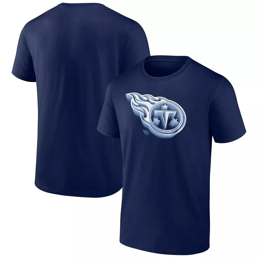 Men's Fanatics Branded Navy Tennessee Titans Chrome Dimension T-Shirt, Size: Large, Blue Product Image