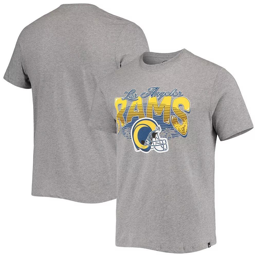 Men's '47 Heathered Gray Los Angeles Rams Super Rival Team T-Shirt, Size: Medium, Grey Product Image