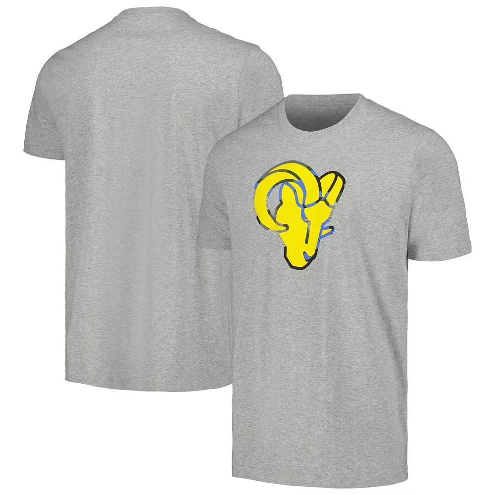 Men's New Era Gray Los Angeles Rams Camo Logo T-Shirt, Size: 3XL, Grey Product Image