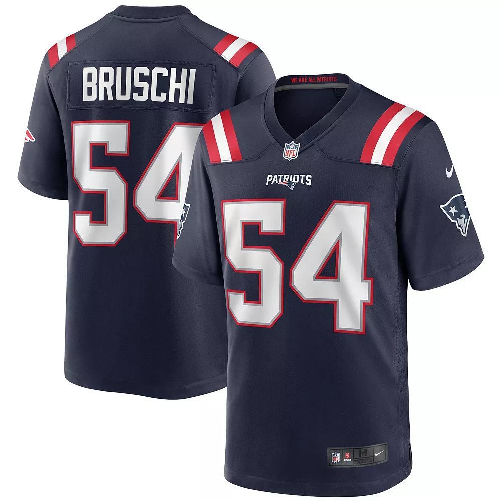Men's Nike Tedy Bruschi Navy New England Patriots Game Retired Player Jersey, Size: 3XL, Blue Product Image
