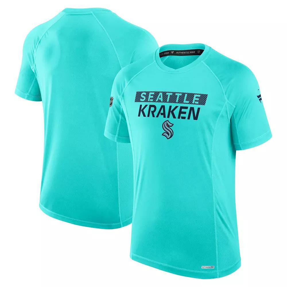 Men's Fanatics Blue Seattle Kraken Authentic Pro Rink Tech T-Shirt, Size: 2XL, Krk Blue Product Image