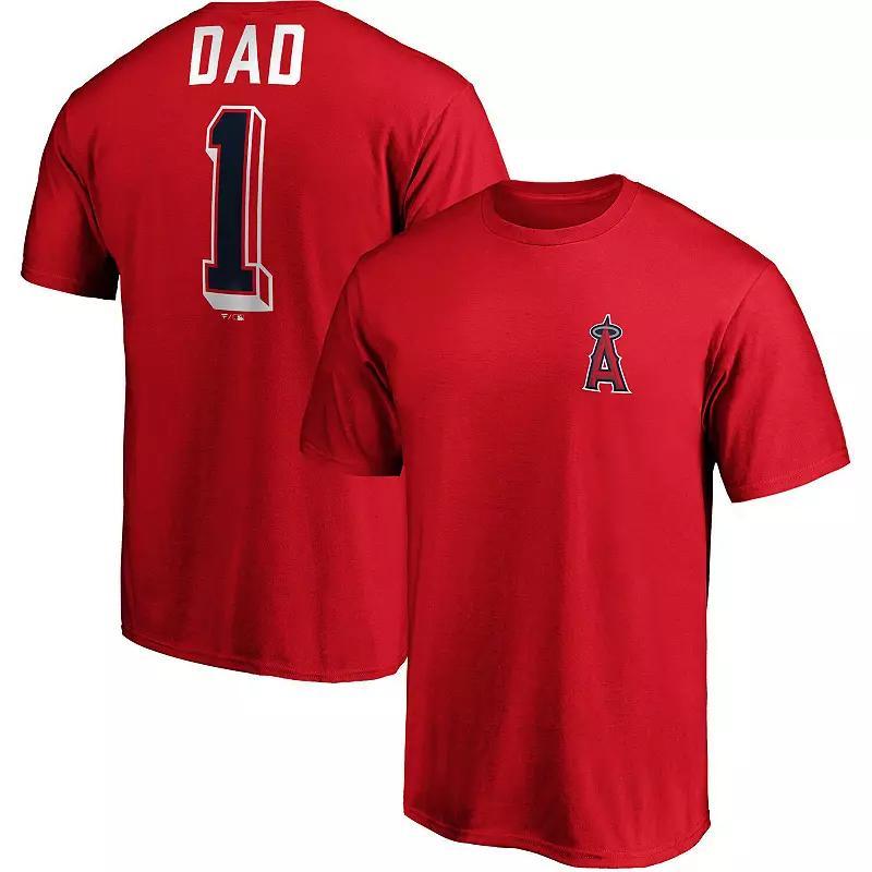 Mens Fanatics Red Washington Nationals Number One Dad Team T-shirt Product Image