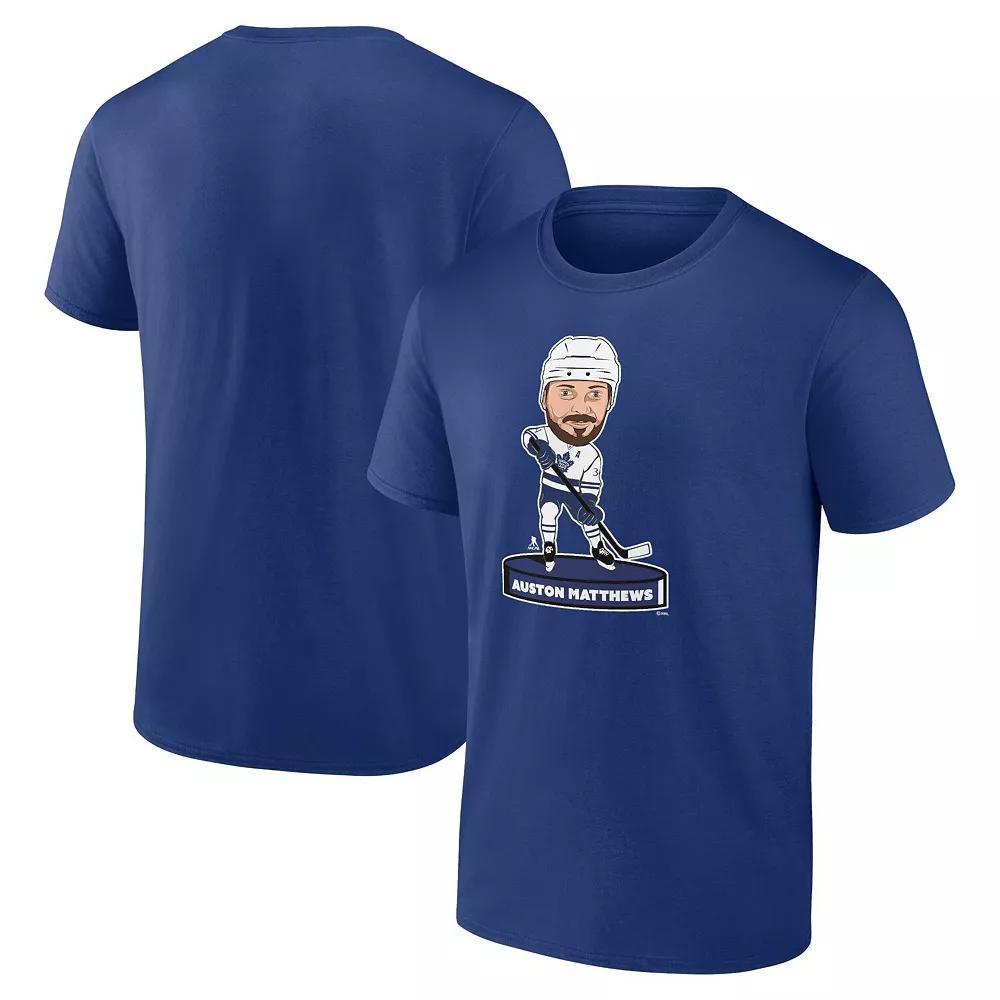 Men's Fanatics Branded Auston Matthews Blue Toronto Maple Leafs Player Bobblehead T-Shirt, Size: Small, Mpl Blue Product Image