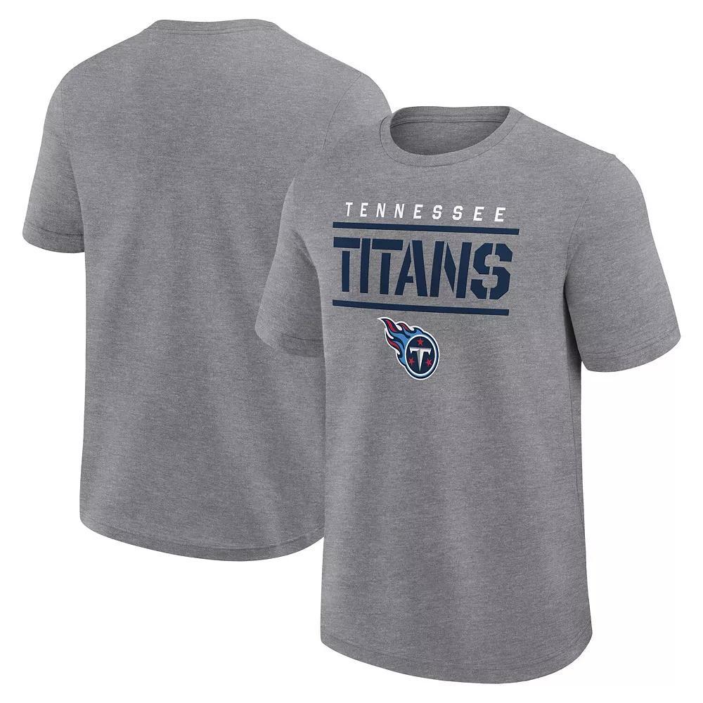 Men's Fanatics Heather Gray Tennessee Titans Big & Tall Top Notch T-Shirt, Size: 2XB, Grey Product Image